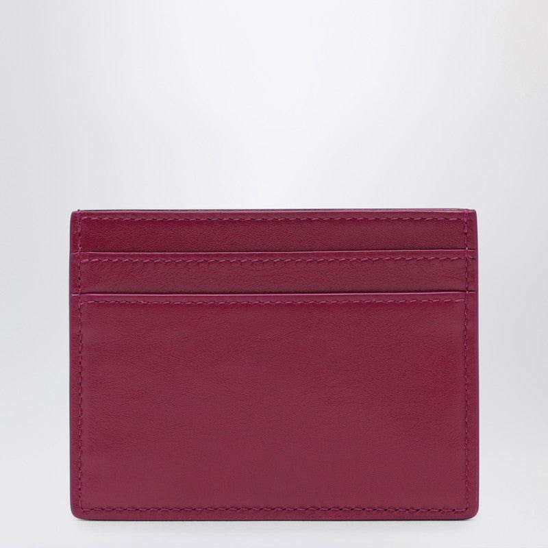 Saint Laurent Fuchsia Leather Credit Card Holder Women - 2