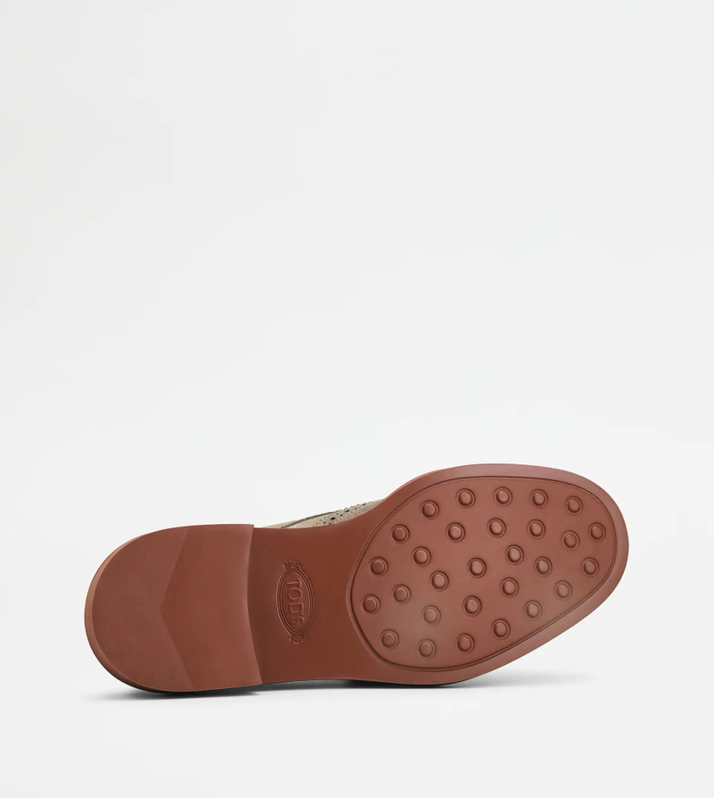 LACE-UPS IN SUEDE - BEIGE 5