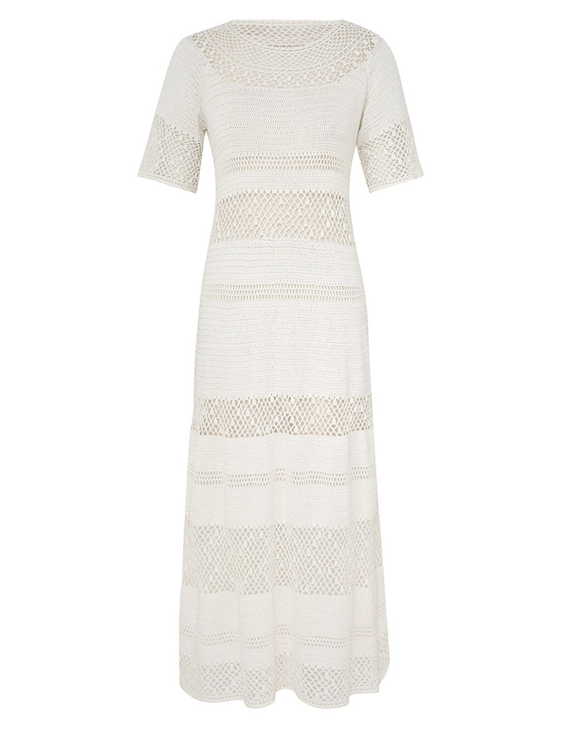 Zimmermann OTTIE CROCHET DRESS - 9754DSS242IVO | REVERSIBLE
