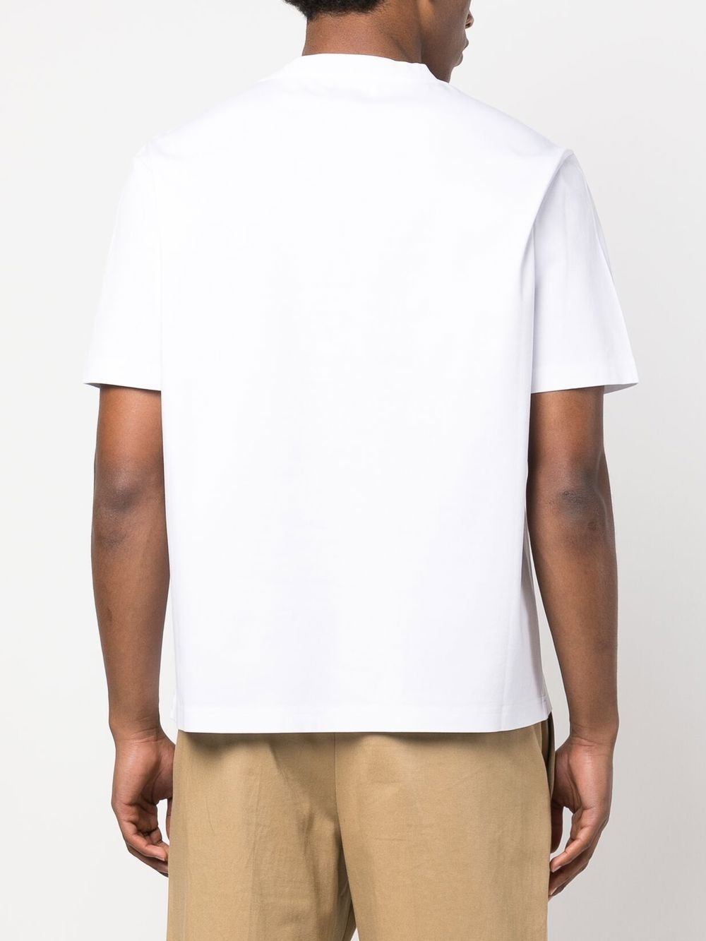 raised-logo cotton T-shirt - 4