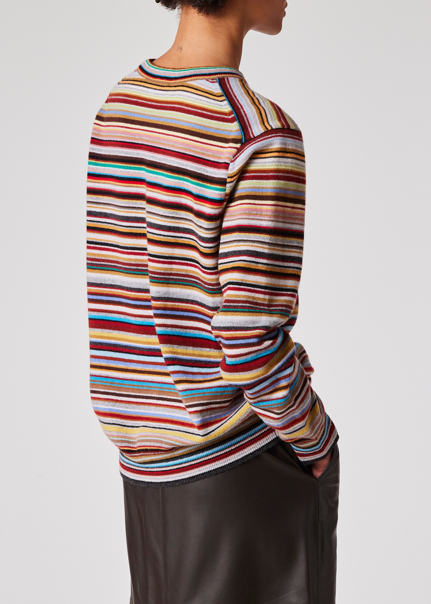Women's 'Signature Stripe' Cashmere Sweater - 5
