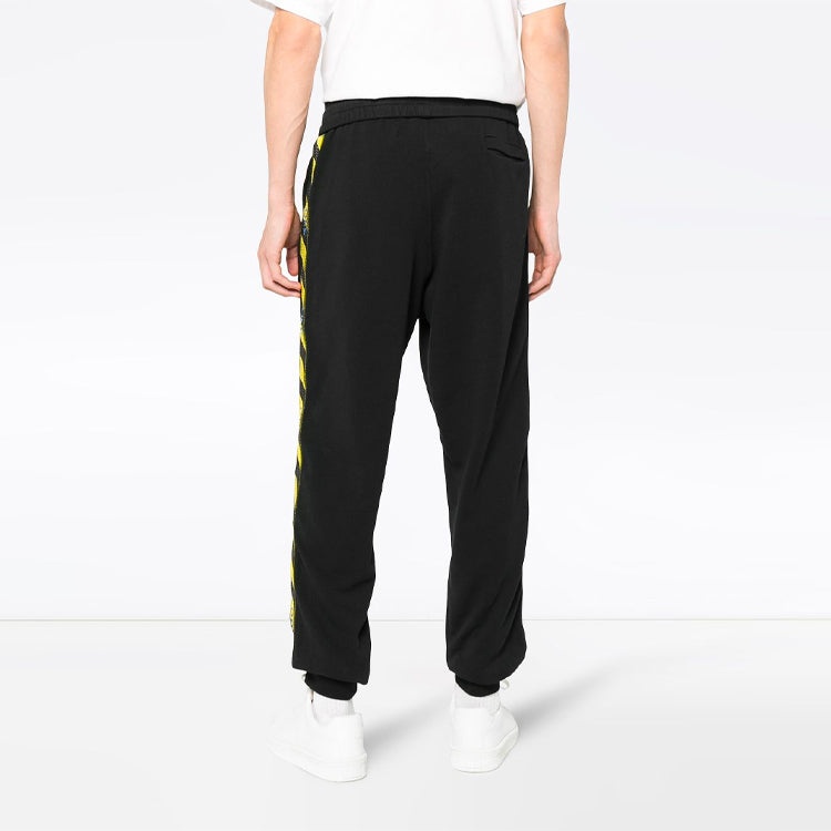 Off-White C/O Virgil Abloh Men's Black Tape Sweat Pants Black OMCH007S180030081000 - 3