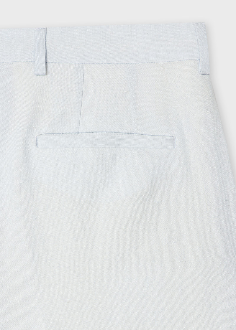Paul Smith Tapered-Fit Pale Blue Linen Trousers outlook