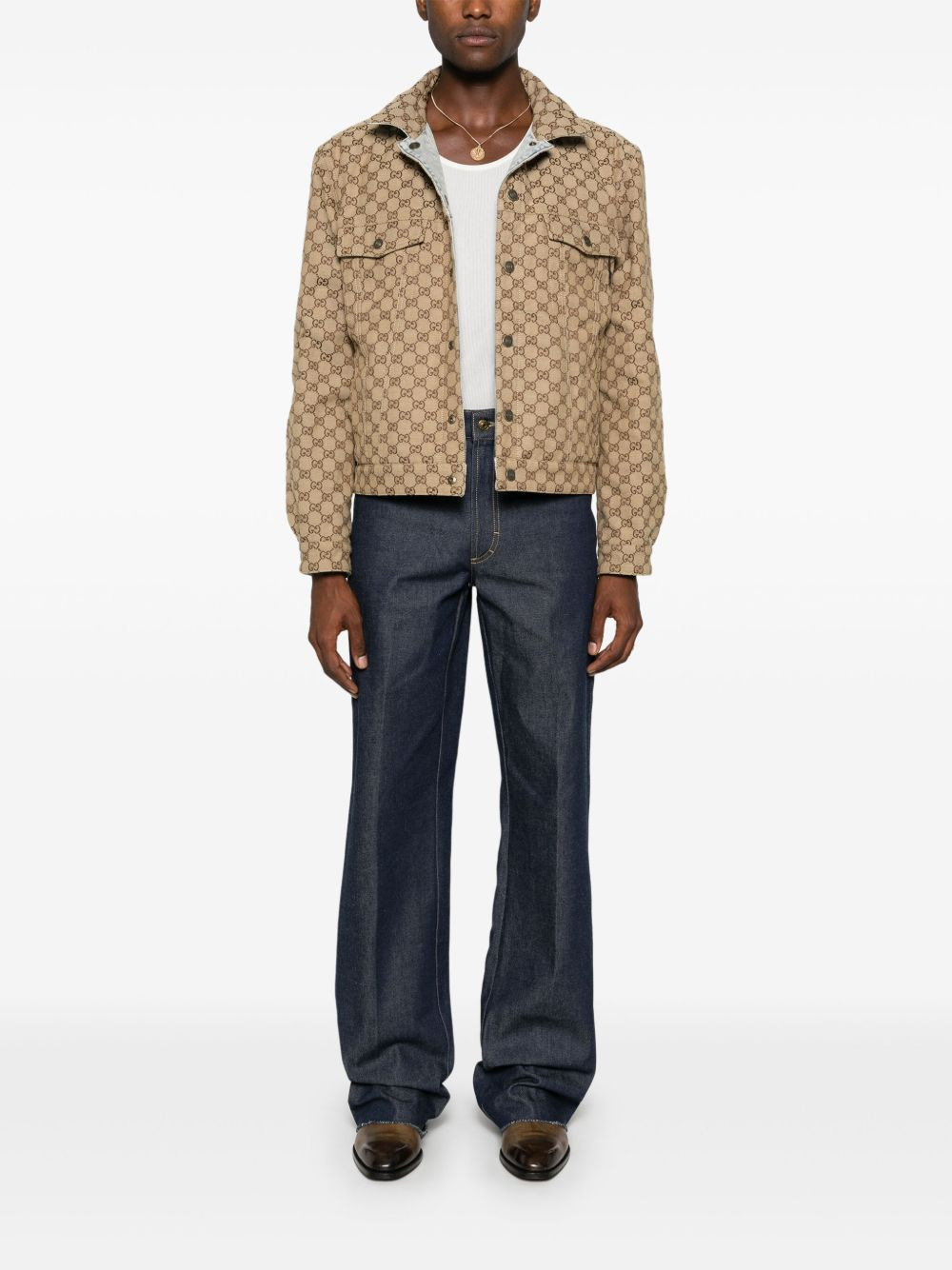 GG-canvas reversible denim jacket - 2