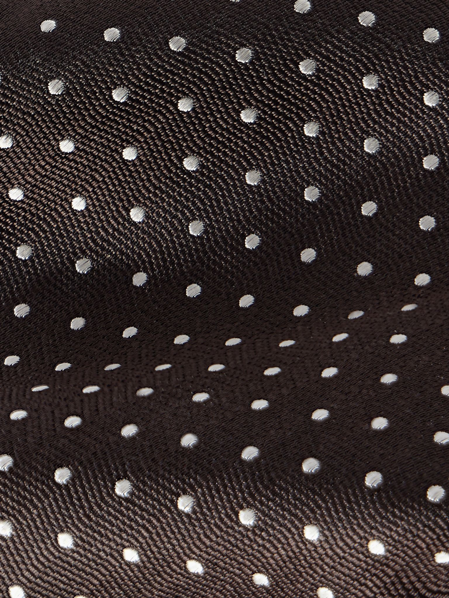 8cm Polka-Dot Silk Tie Brown - 3