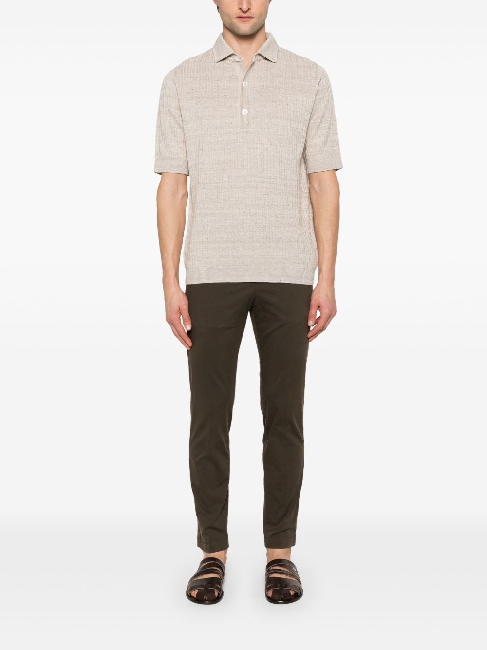 mélange polo shirt - 2