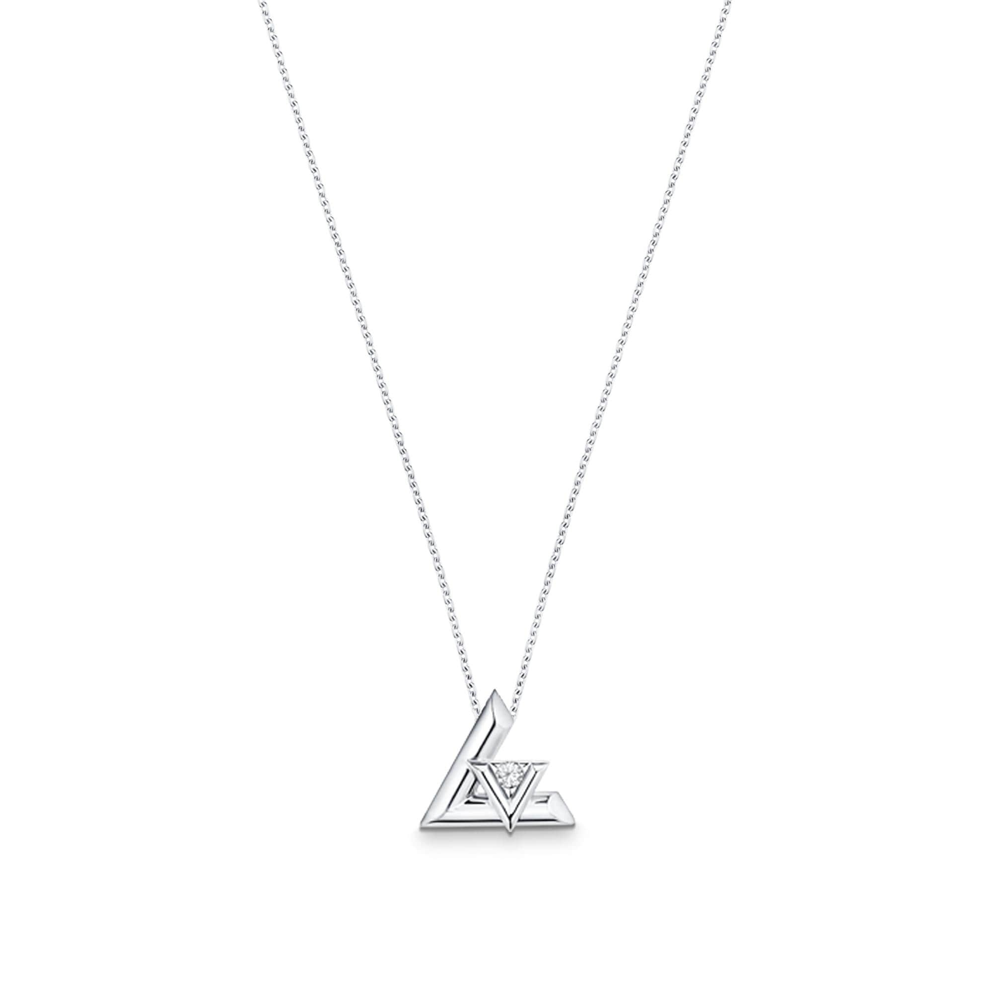 LV Volt One Large Pendant, White Gold And Diamond 1