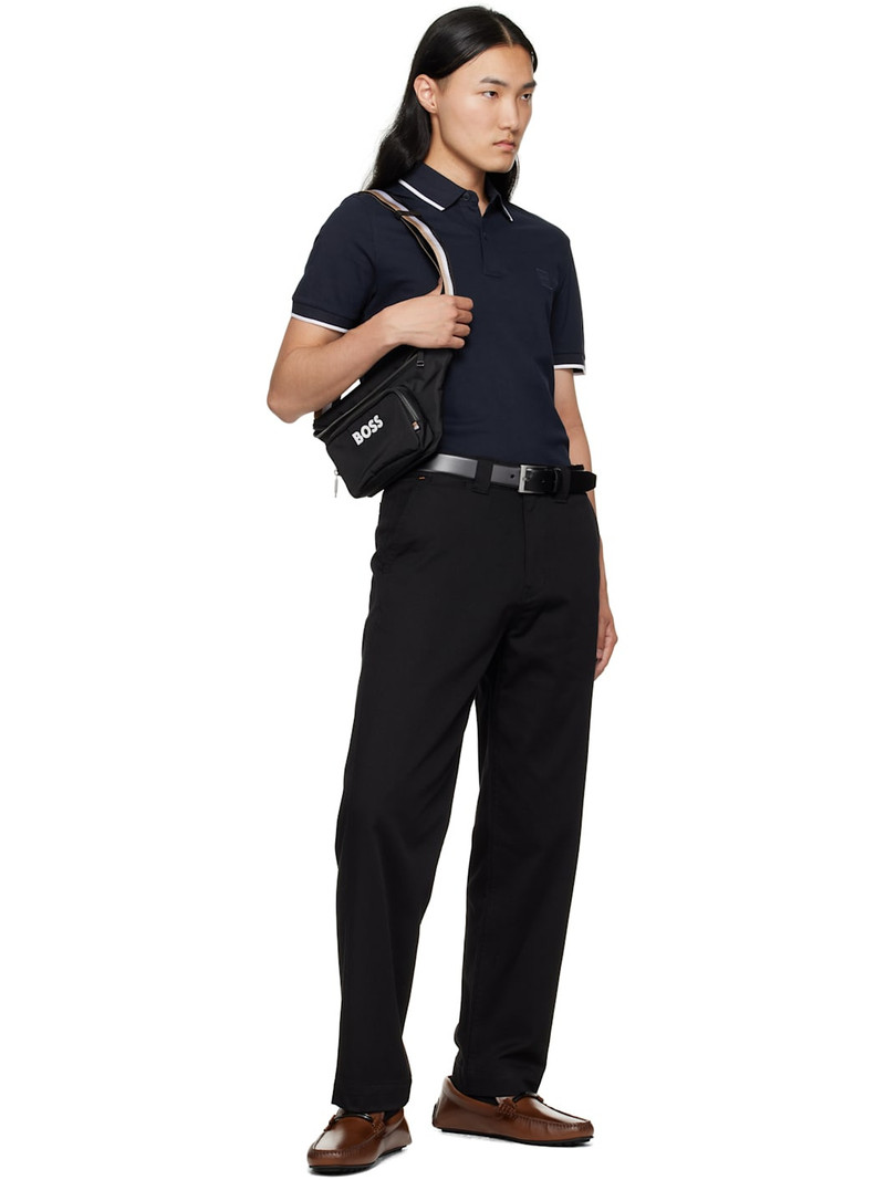 BOSS Brown Logo Faux-Leather Loafers outlook