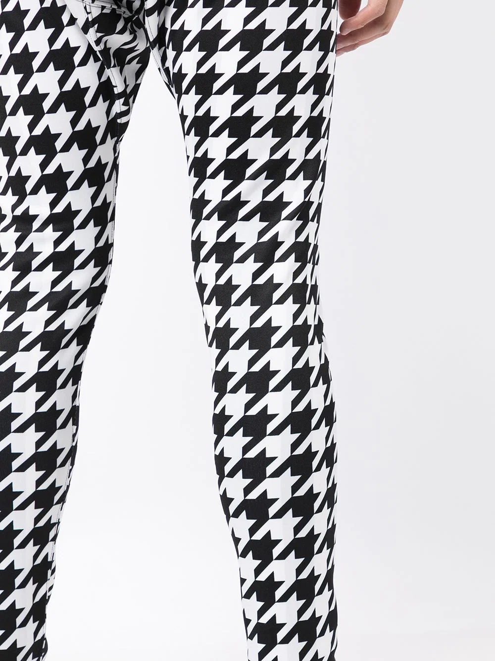 asymmetric houndstooth leggings - 5