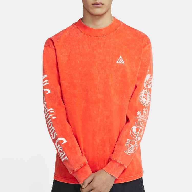 Nike ACG Round Neck Pullover Sports Long Sleeves Orange CW3842-891 - 4