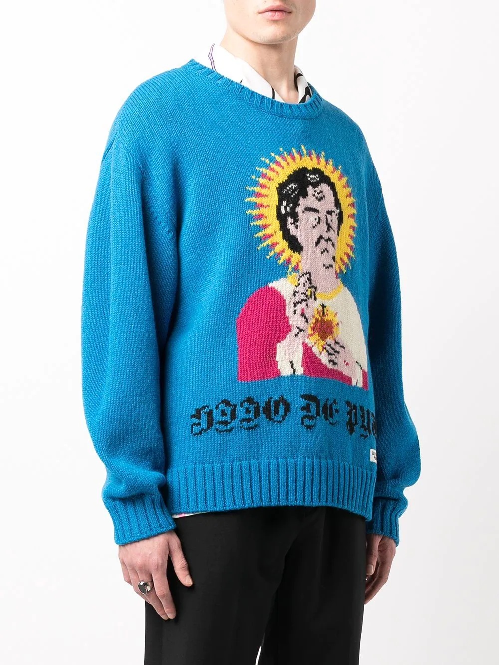 intarsia-knit crewneck jumper - 3