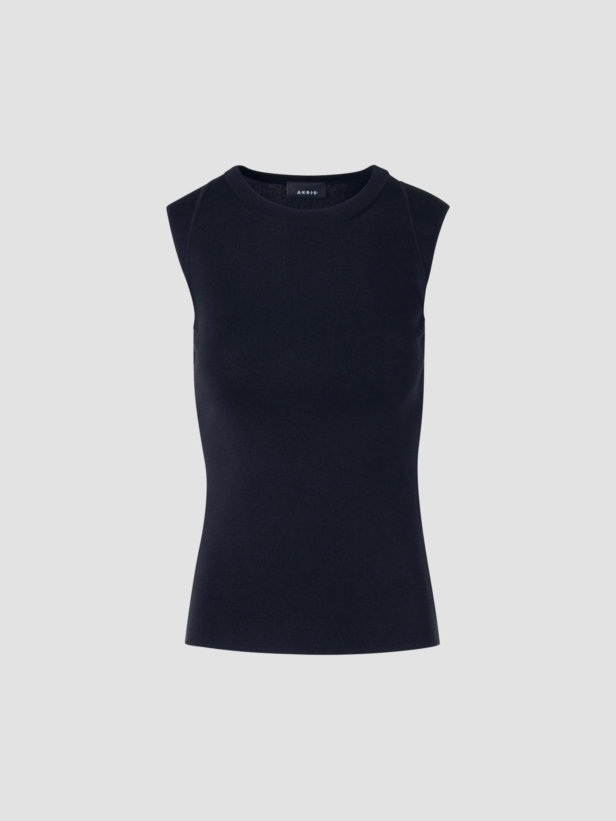 Women's Stretch-Silk Knit Top - Black - 1