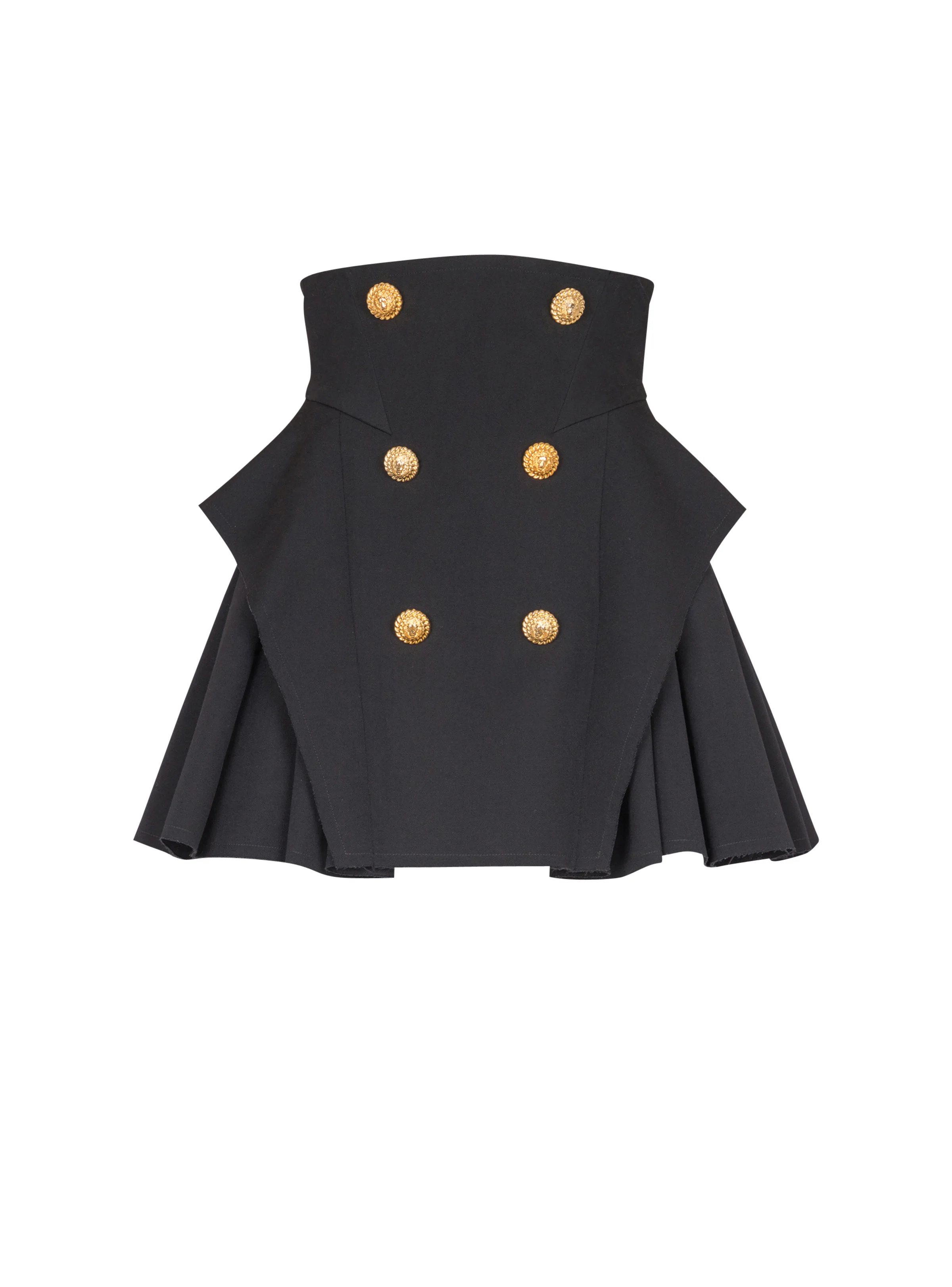 High-waisted grain de poudre skirt - 1