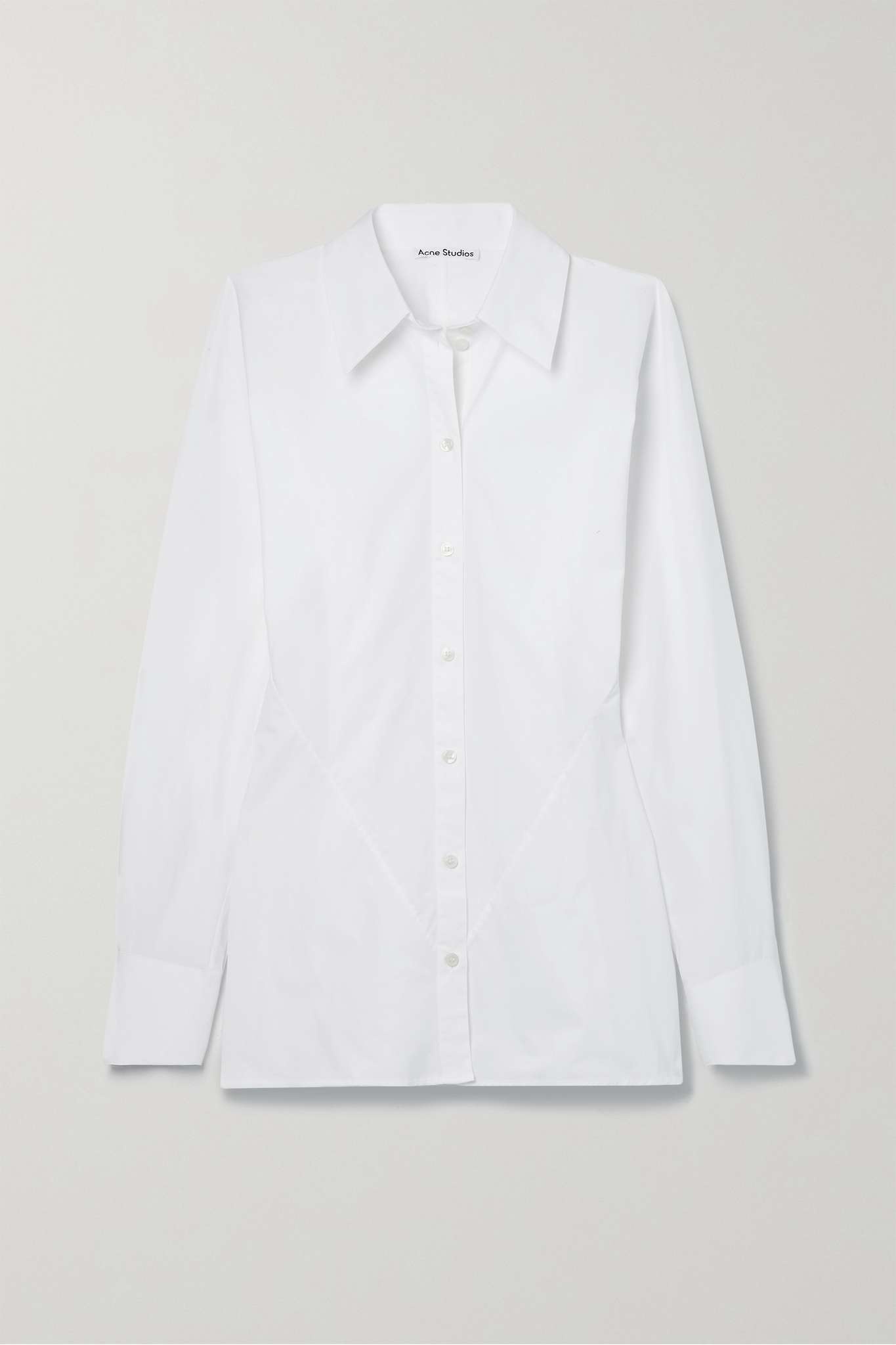 Cotton-blend poplin shirt - 1