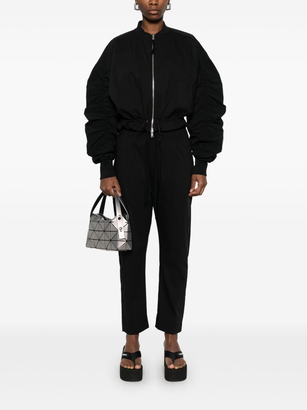 ruched bomber jacket - 2