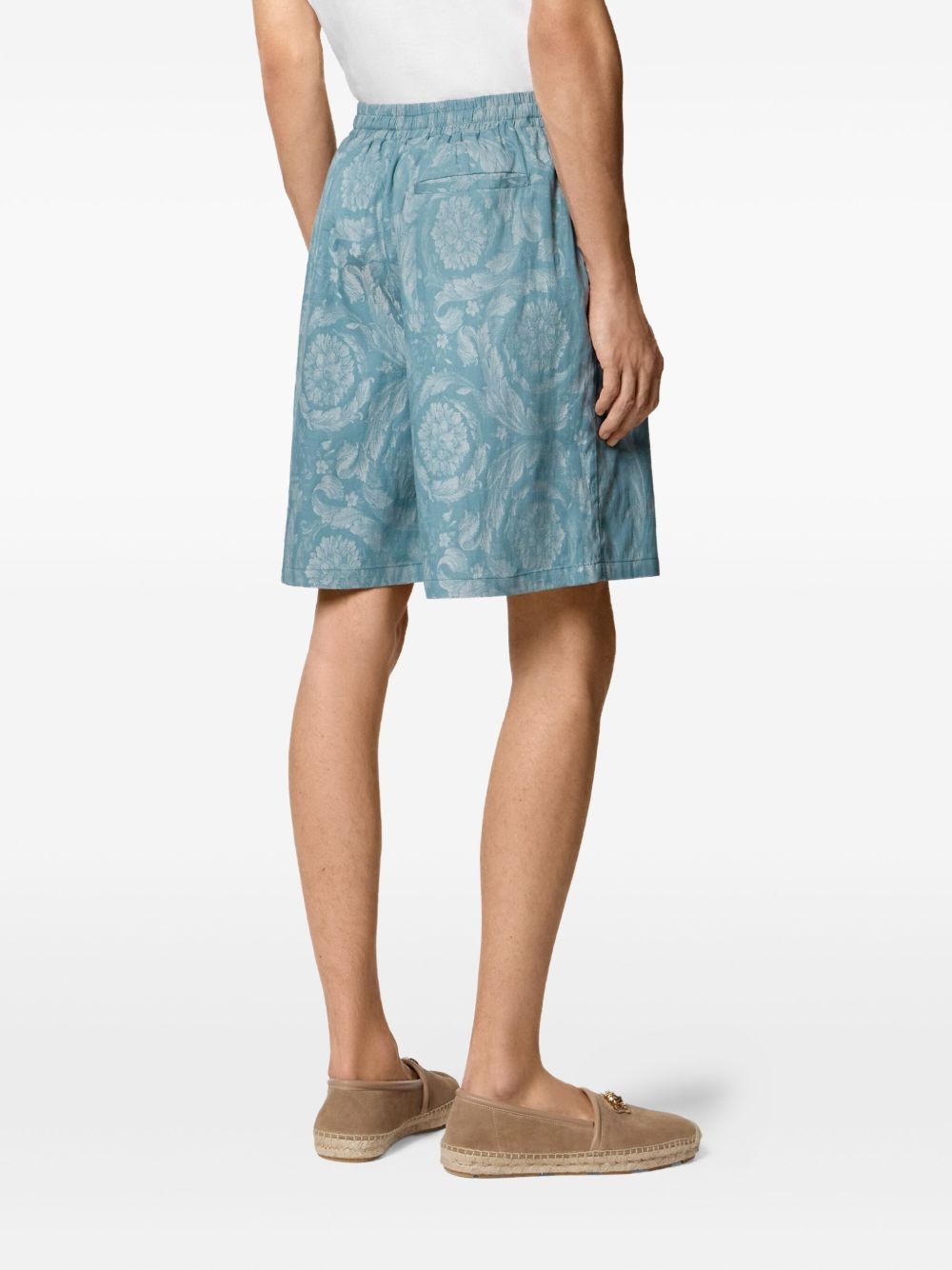 Barocco-print shorts - 4