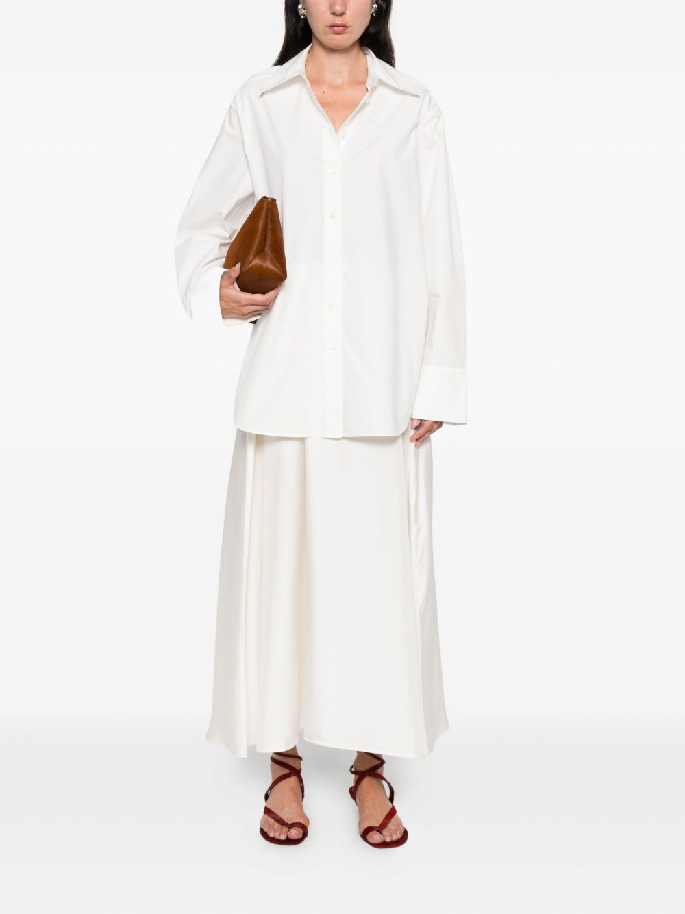 cut out-detail shirt dress - 2