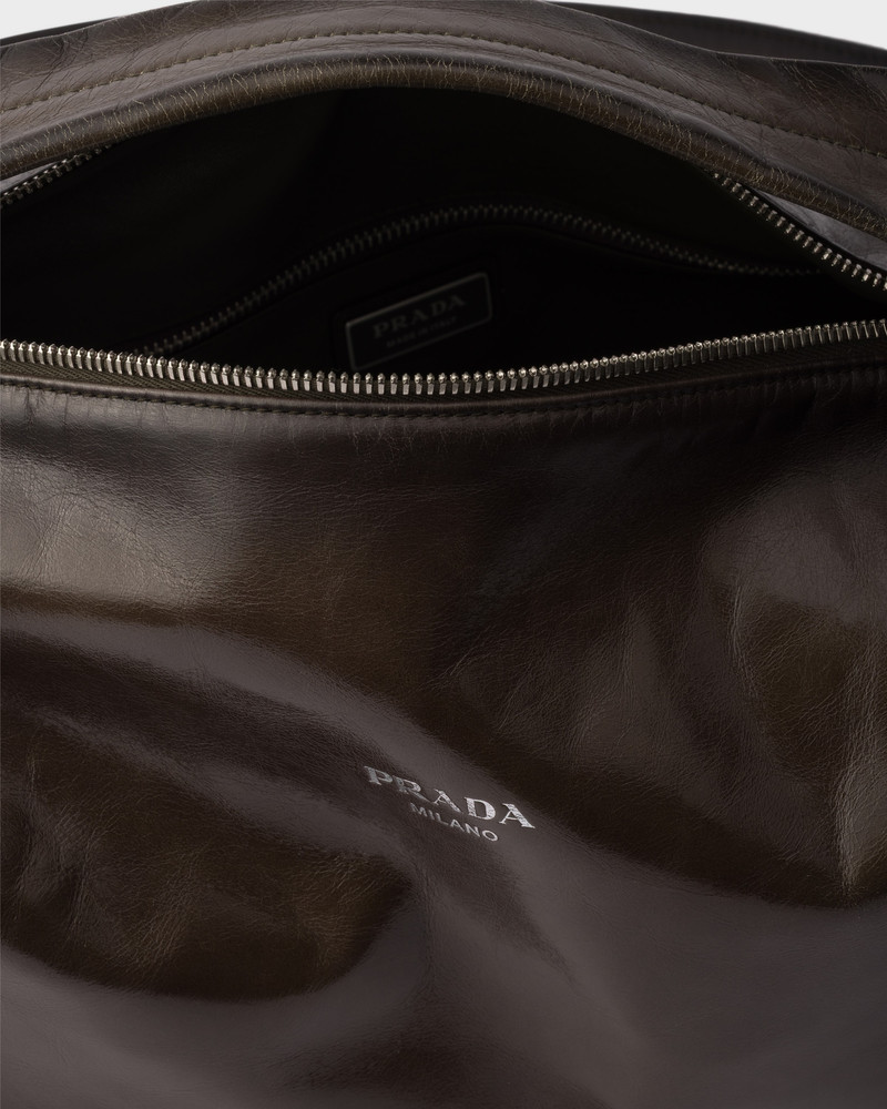 Antiqued leather shoulder bag 5