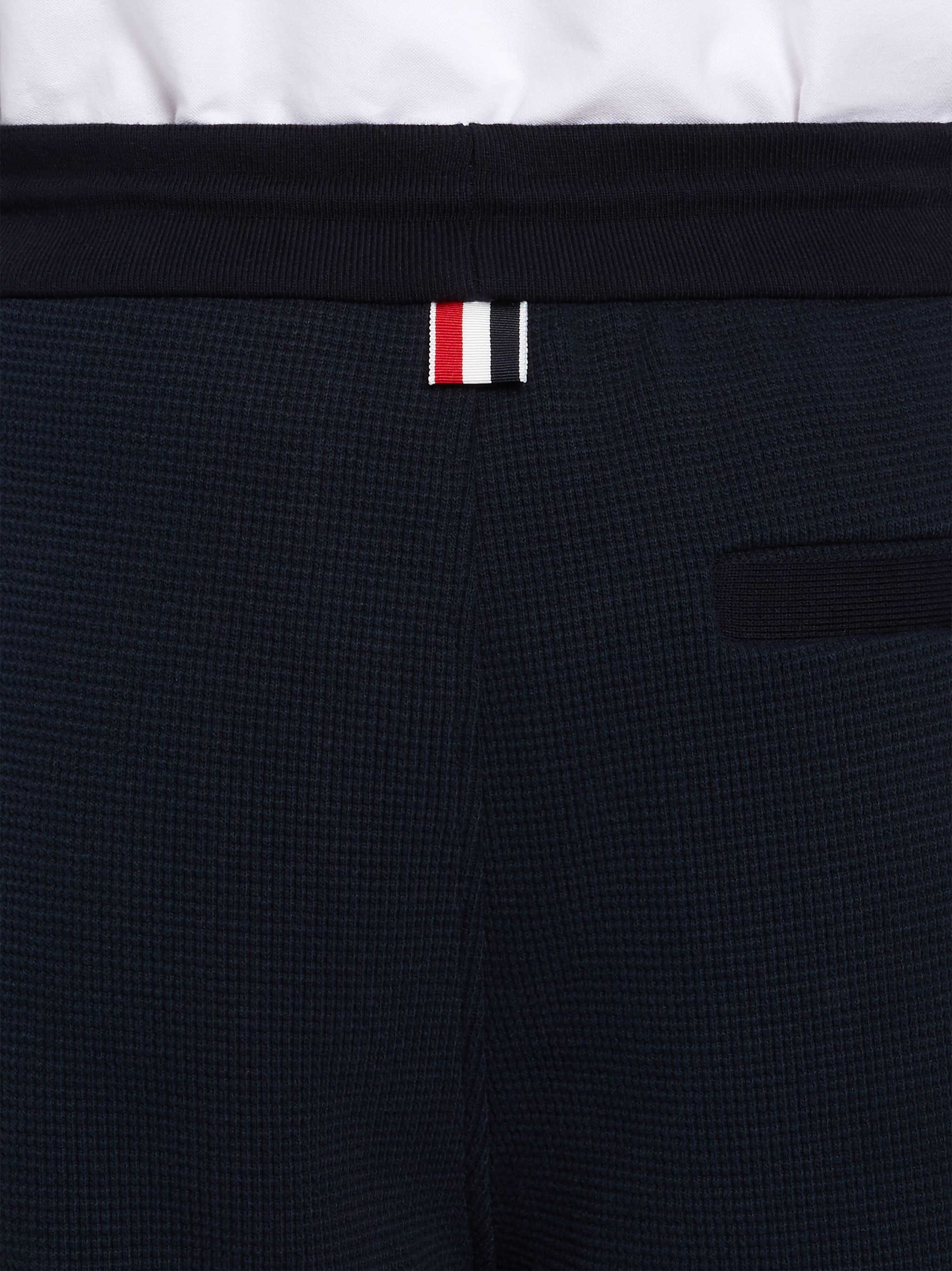 Navy Compact Waffle 4-Bar Sweatshorts - 6