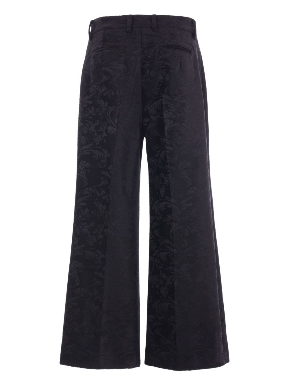 damask-pattern trousers - 2