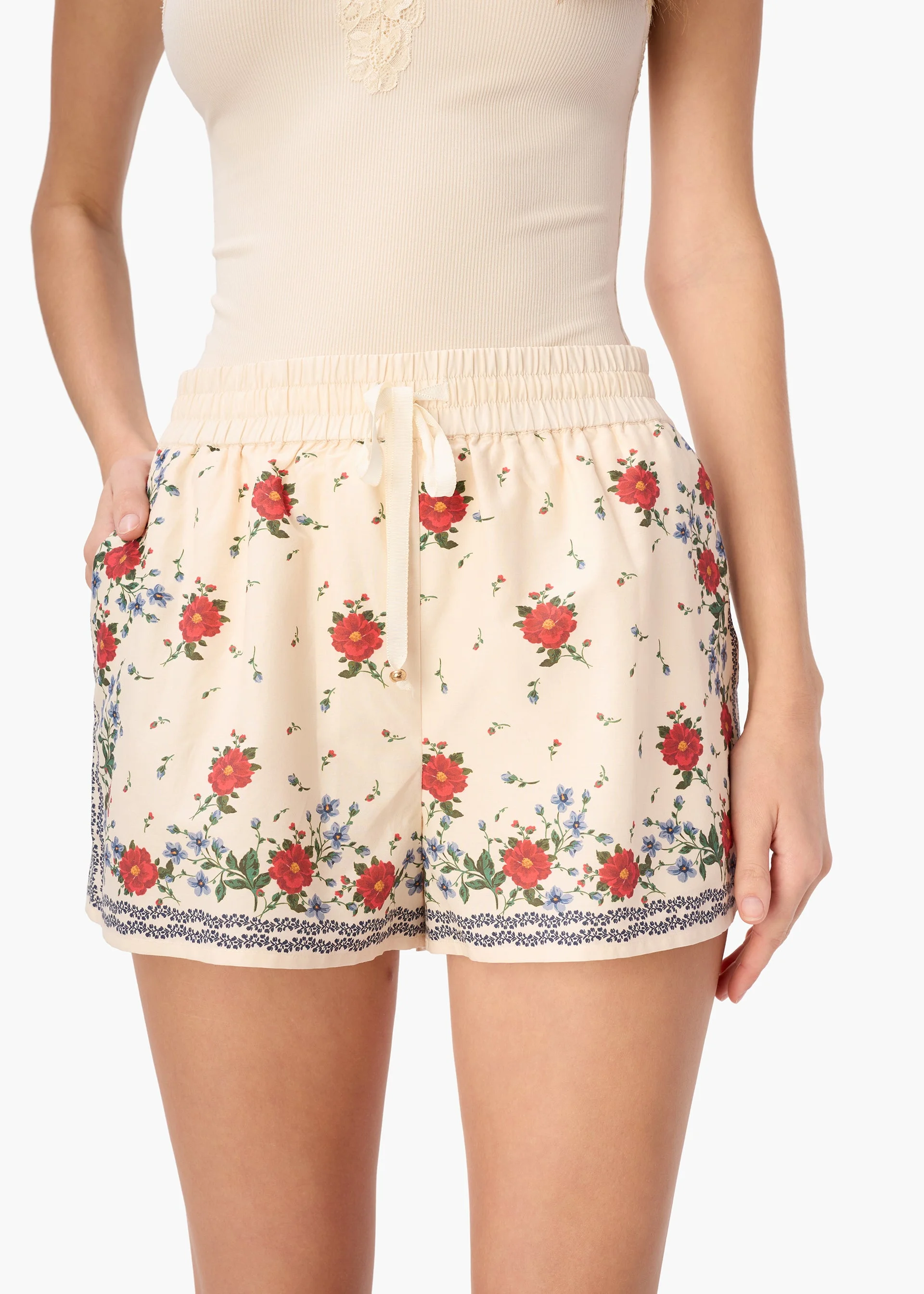 OSLO SILK COTTON SHORT HEIRLOOM BANDANA - 1