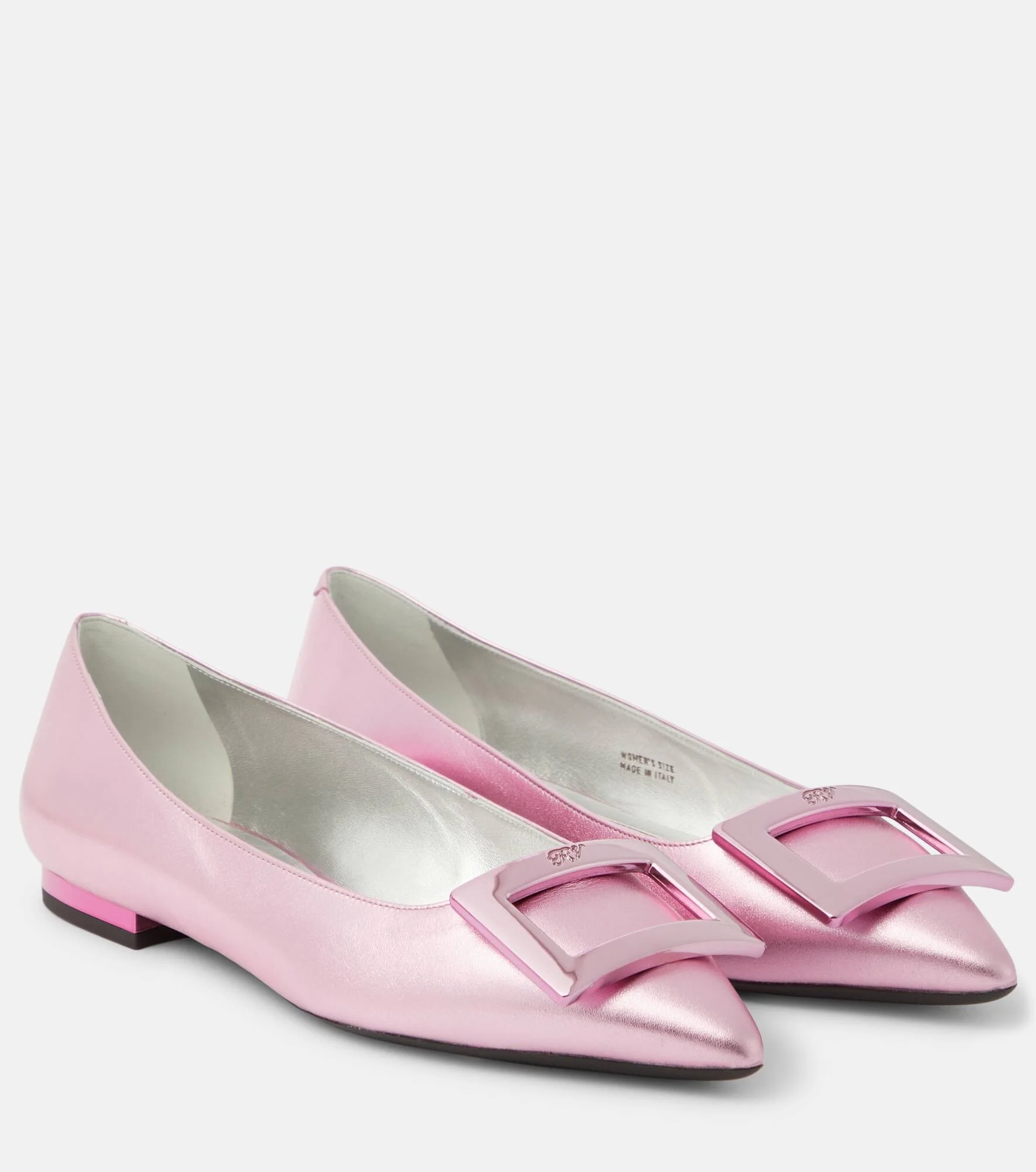 Gommettine metallic leather ballet flats - 1