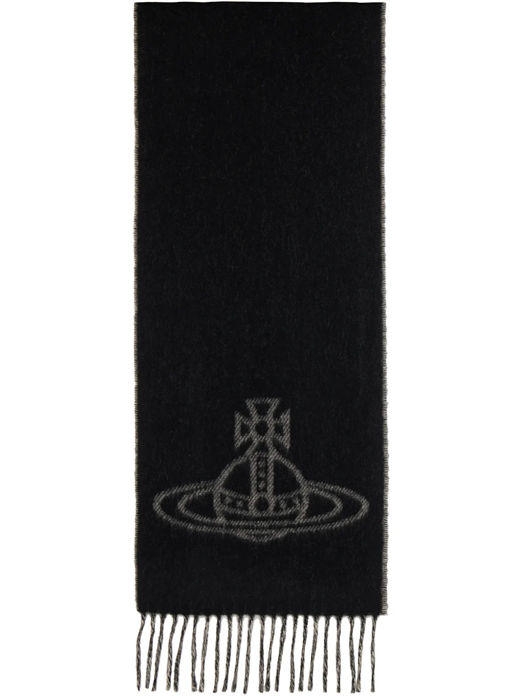 Black Double Face Scarf - 1