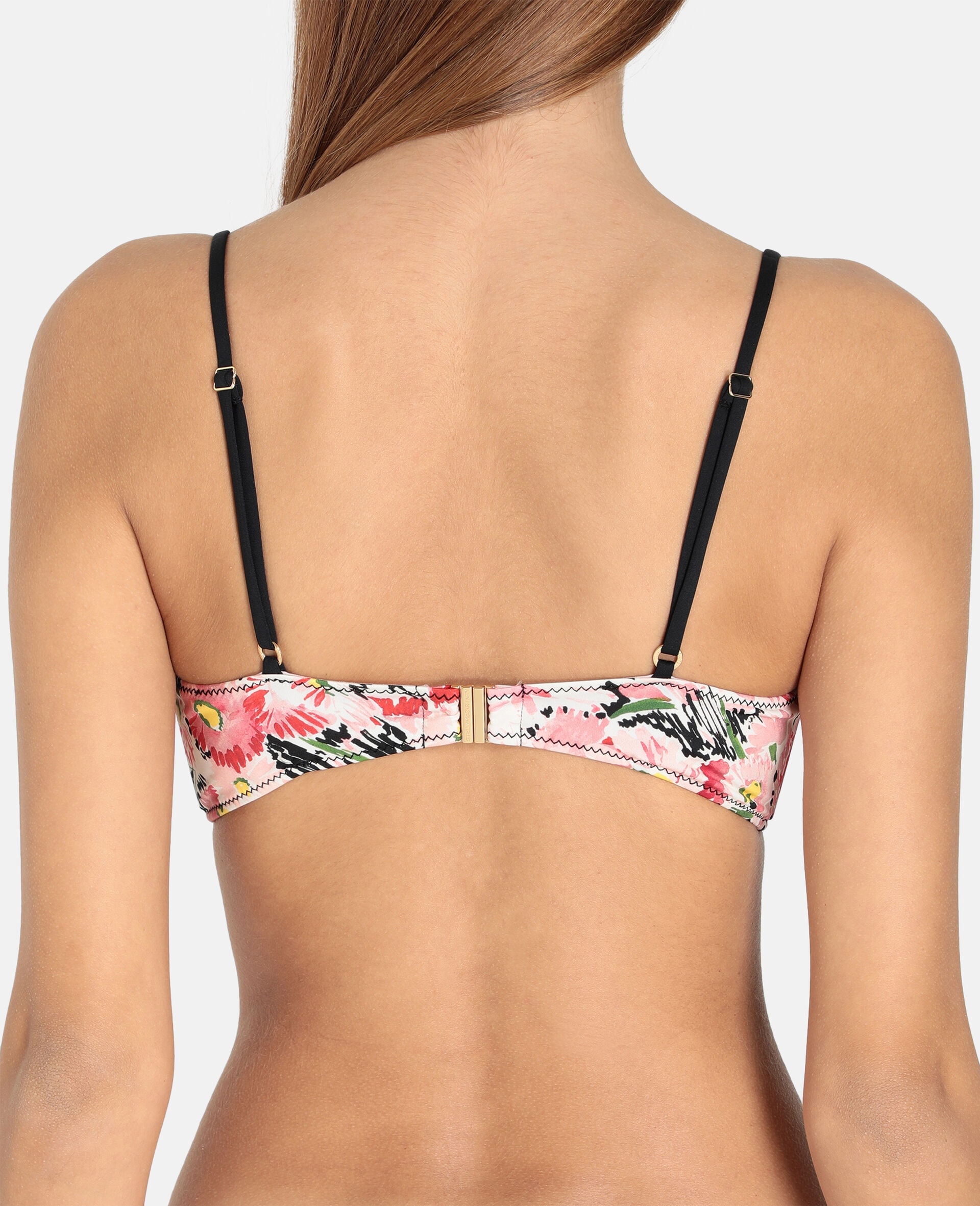 Watercolor Floral Triangle Bikini Top - 3