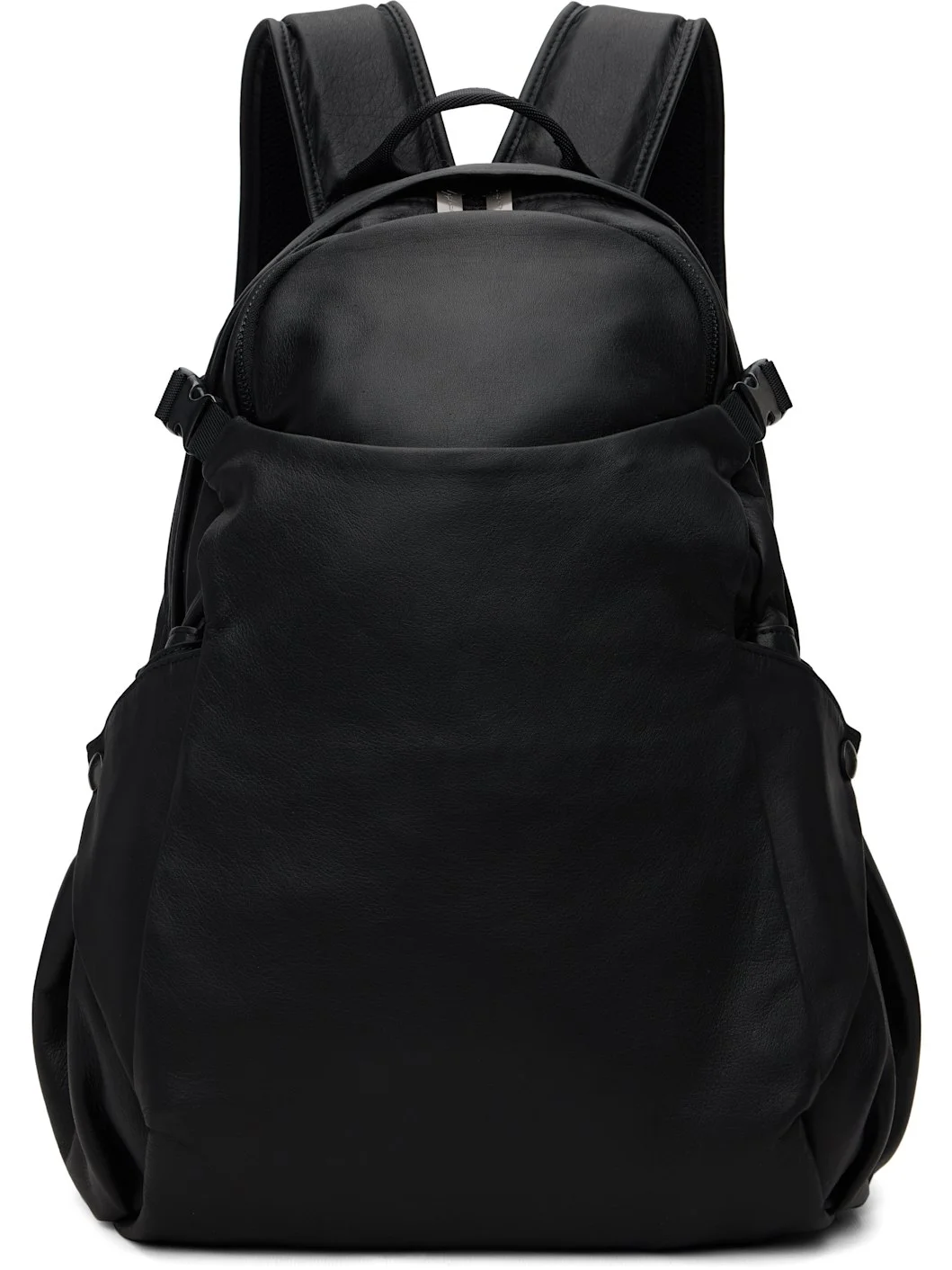 Black Leather Backpack - 1