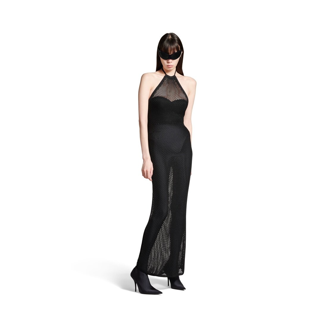 Women's Halter Neck Dress in Black - 2
