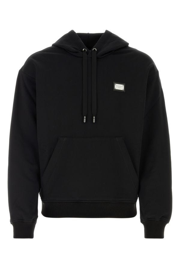 Black cotton sweatshirt - 1