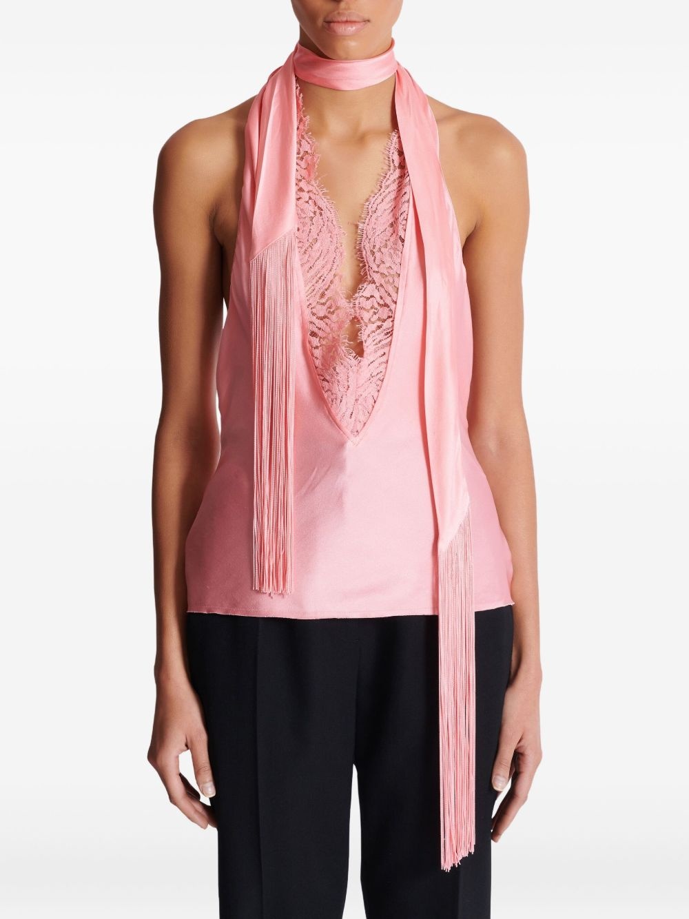 silk halterneck top - 5