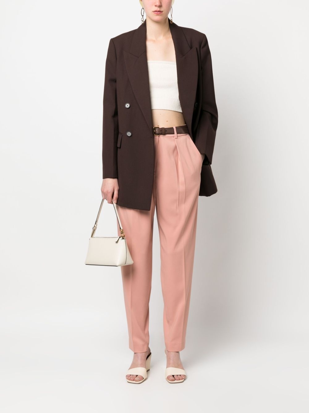 high-waisted tapered trousers - 2