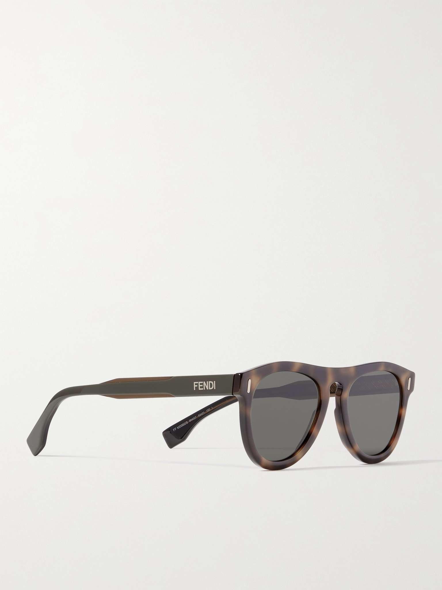 Round-Frame Tortoiseshell Acetate Sunglasses - 3