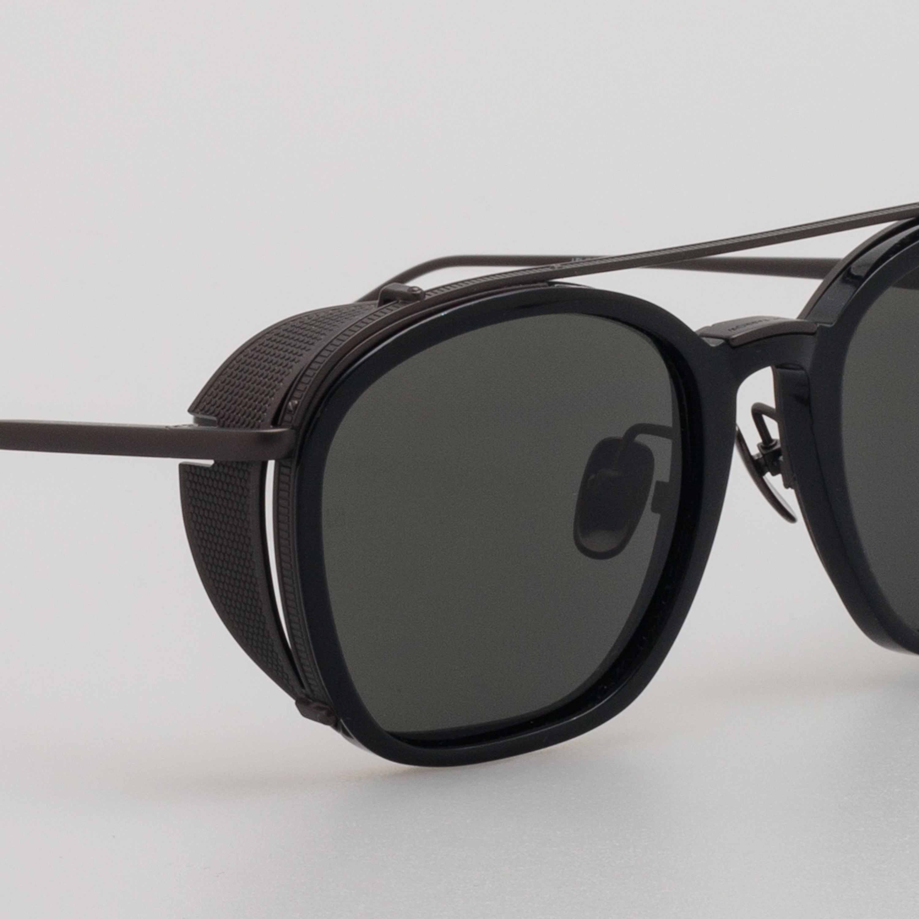 Aston Square Sunglasses in Black and Matt Nickel - 3
