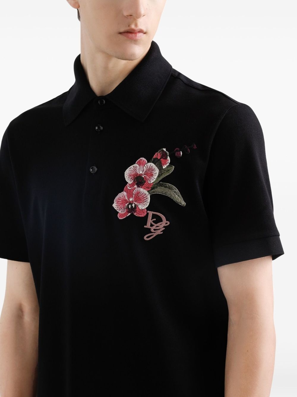Orchid embroidered polo shirt - 4