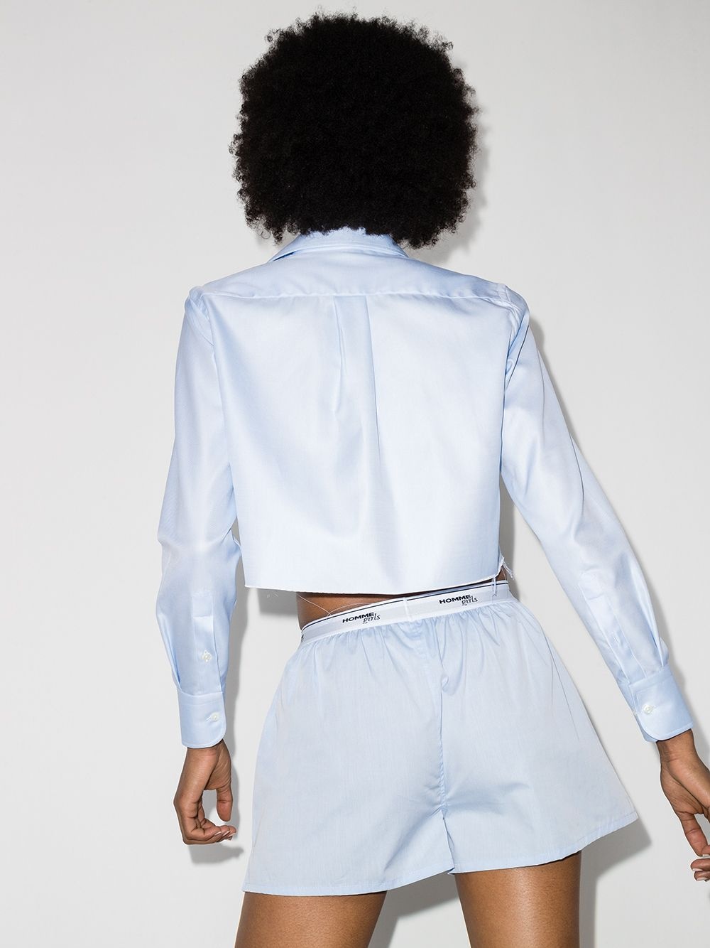 long-sleeve cropped shirt - 3