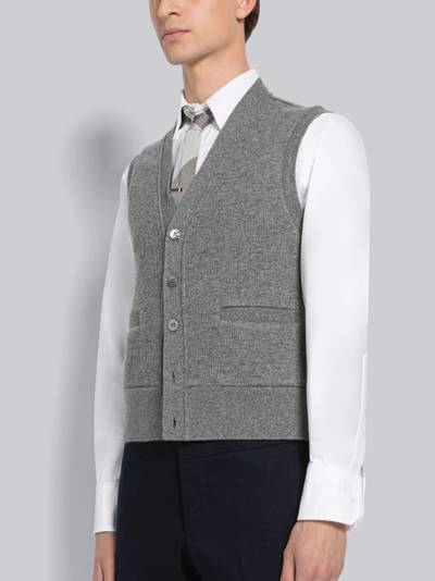 Thom Browne Cashmere Waffle Cardigan Vest outlook