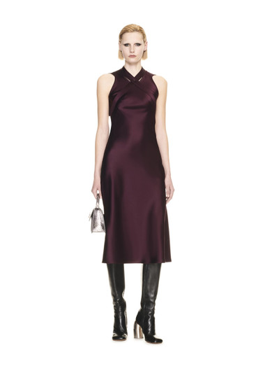 Off-White Satin Buckle Long Dress Burgundy No Col outlook