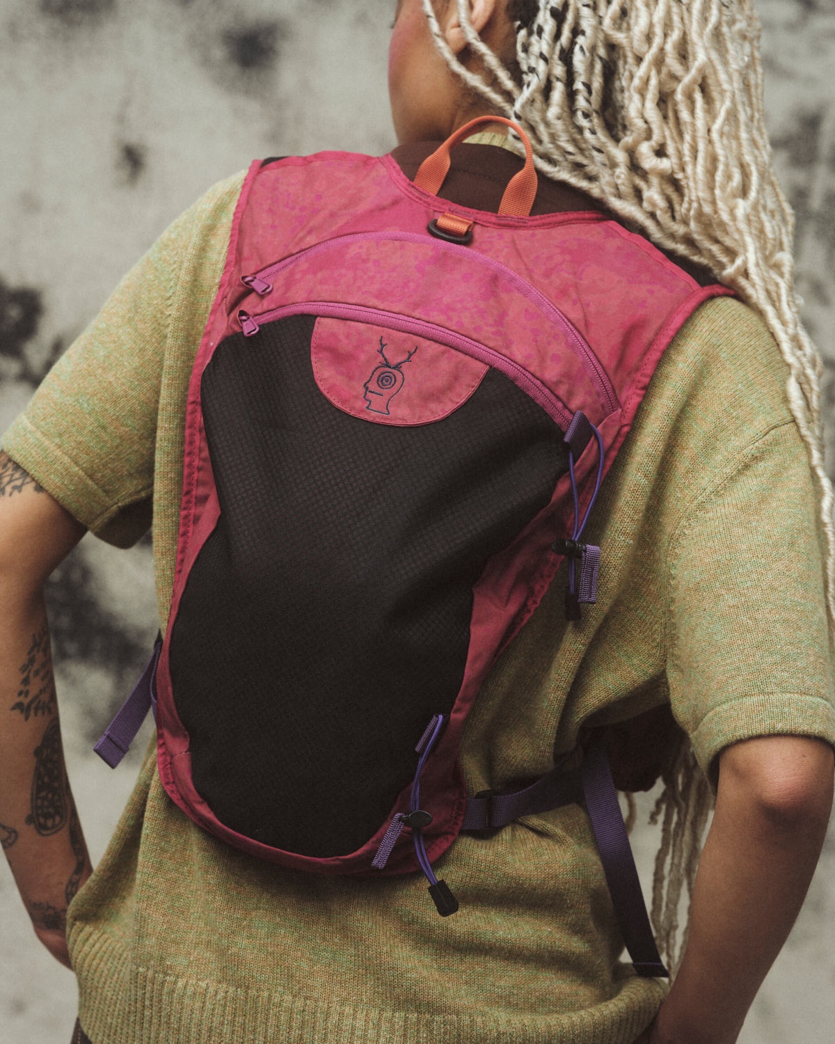 Brain Dead x South2 West8 Fishing Vest Pack - Pink - 7