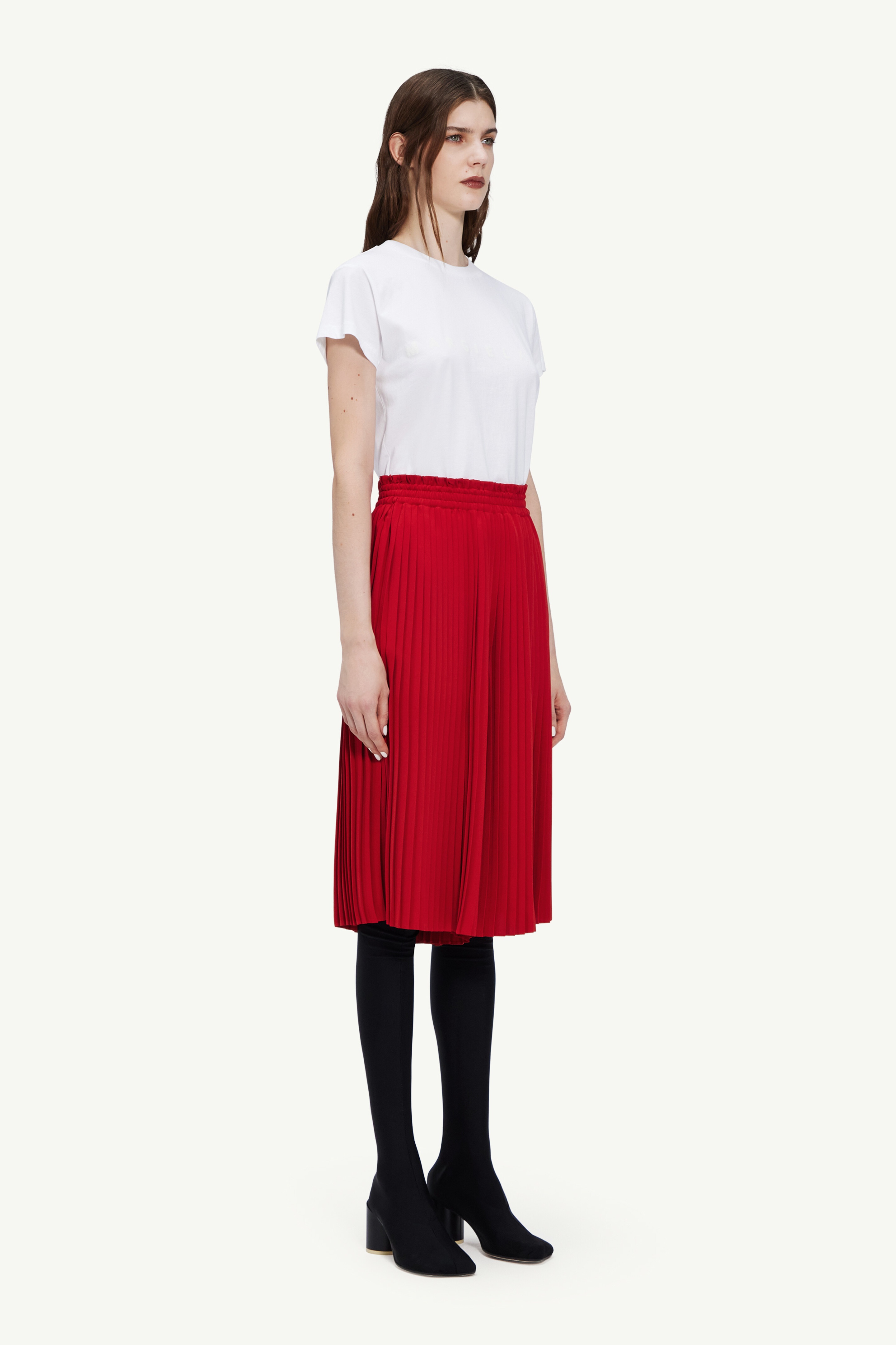 Mid-length pleated skirt - 3