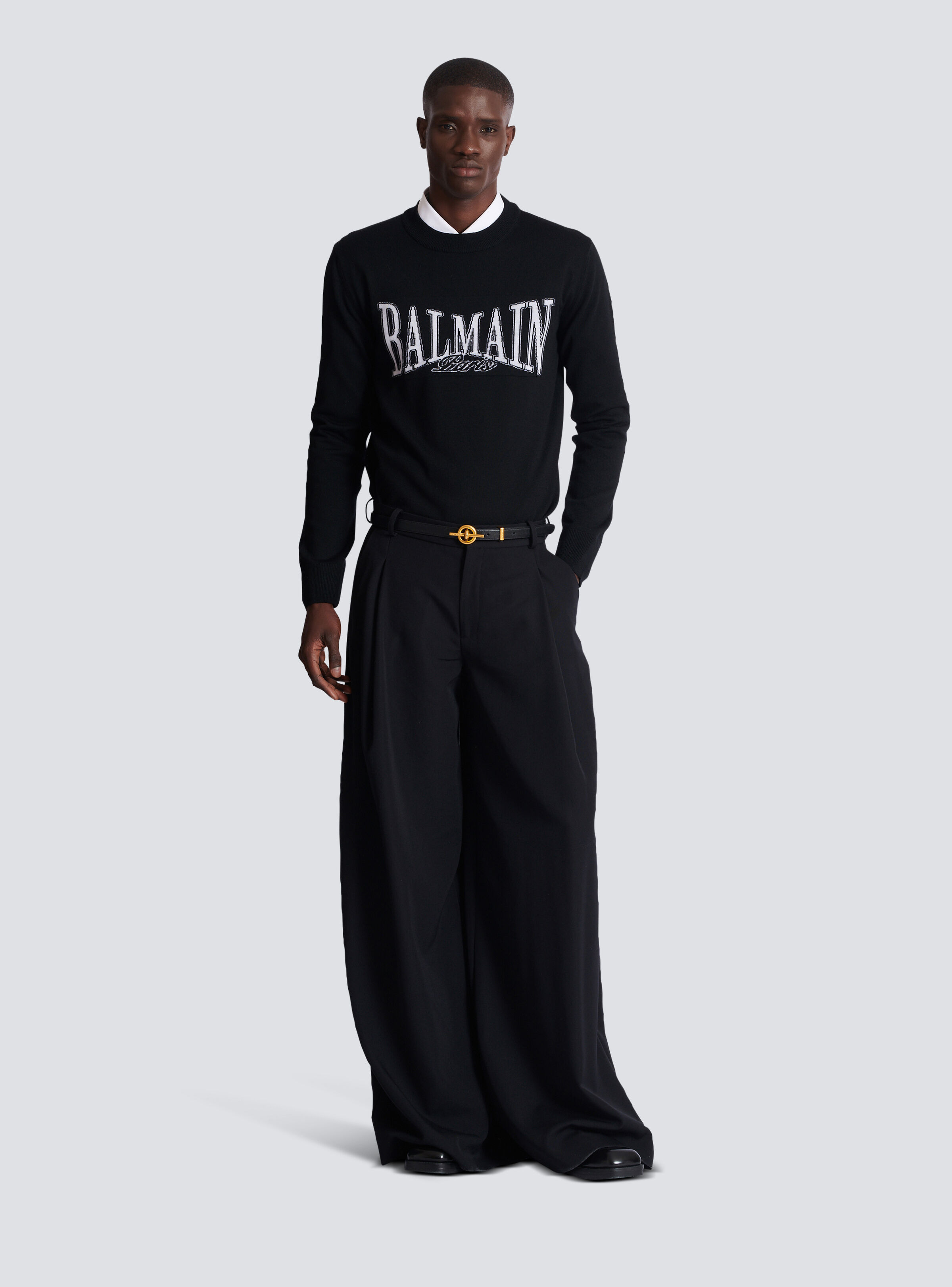 Balmain College jacquard knit jumper - 2