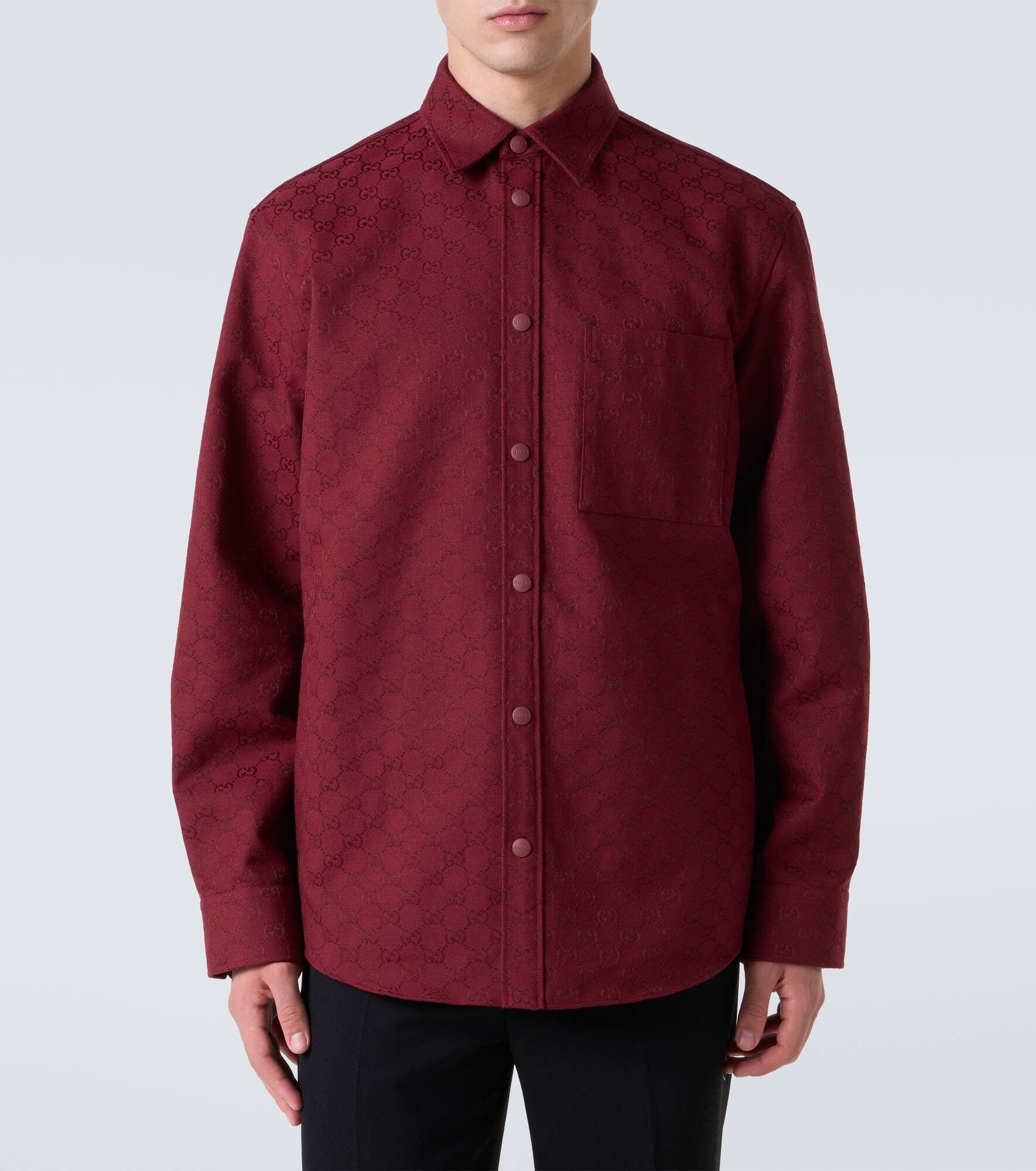 GG Canvas cotton-blend shirt - 3