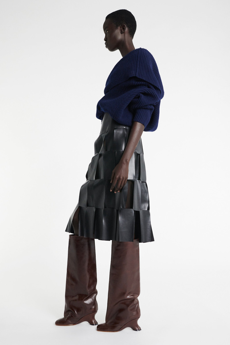 MIDI MULTI RECTANGLE SKIRT BLACK 5