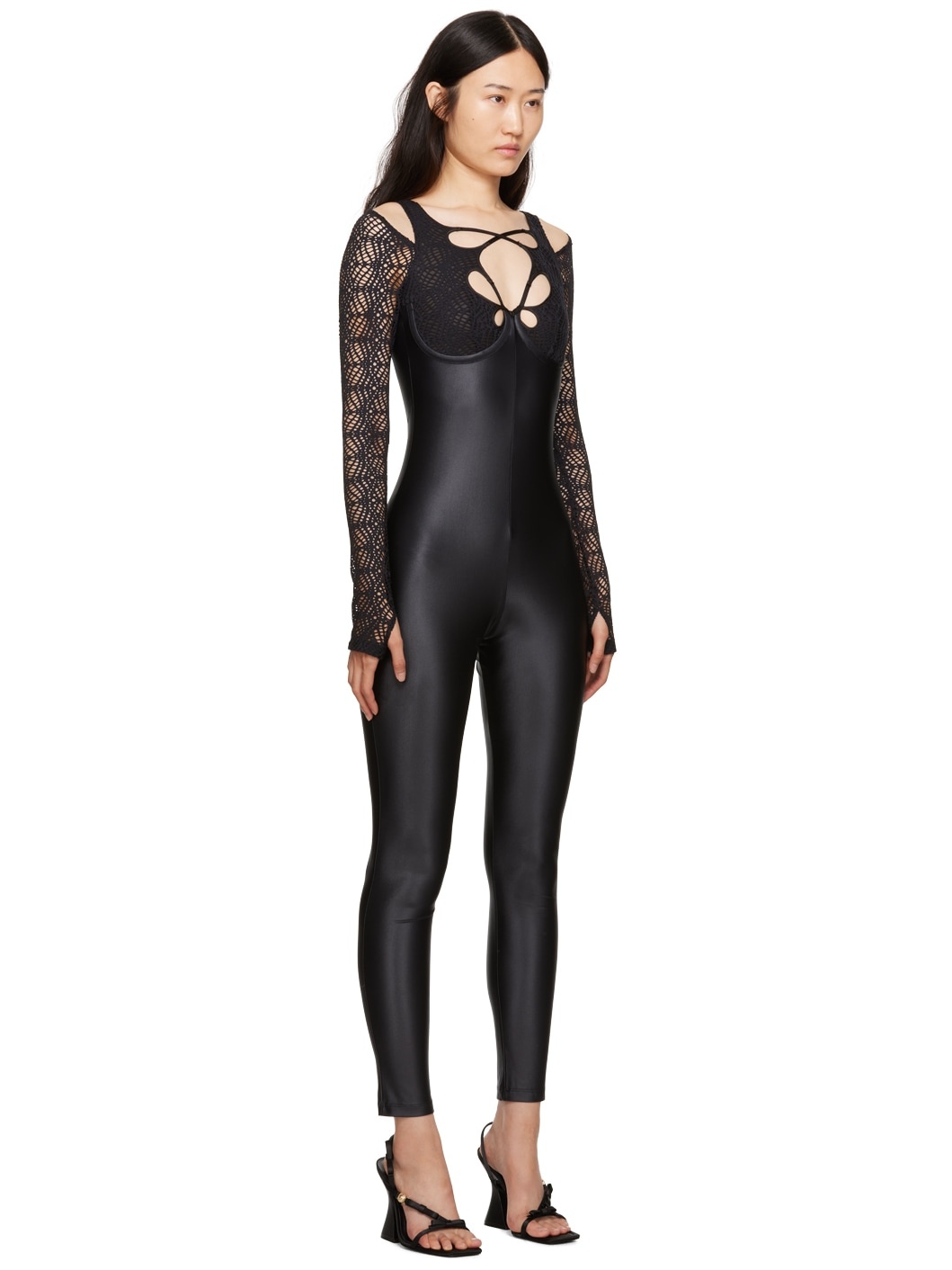 Black Cutout Jumpsuit - 2