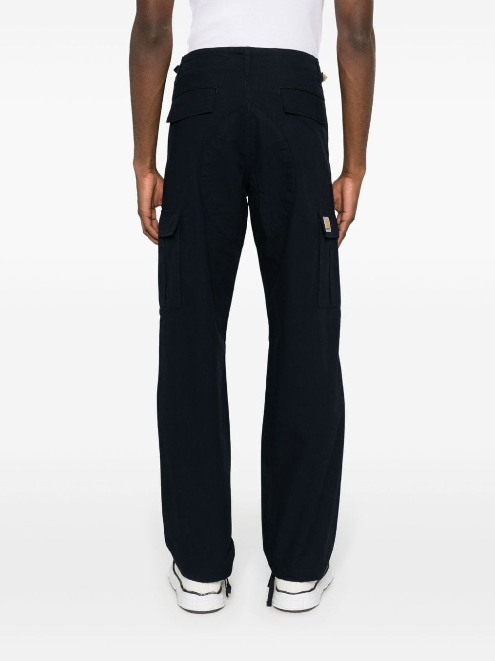 cotton tapered cargo trousers - 4