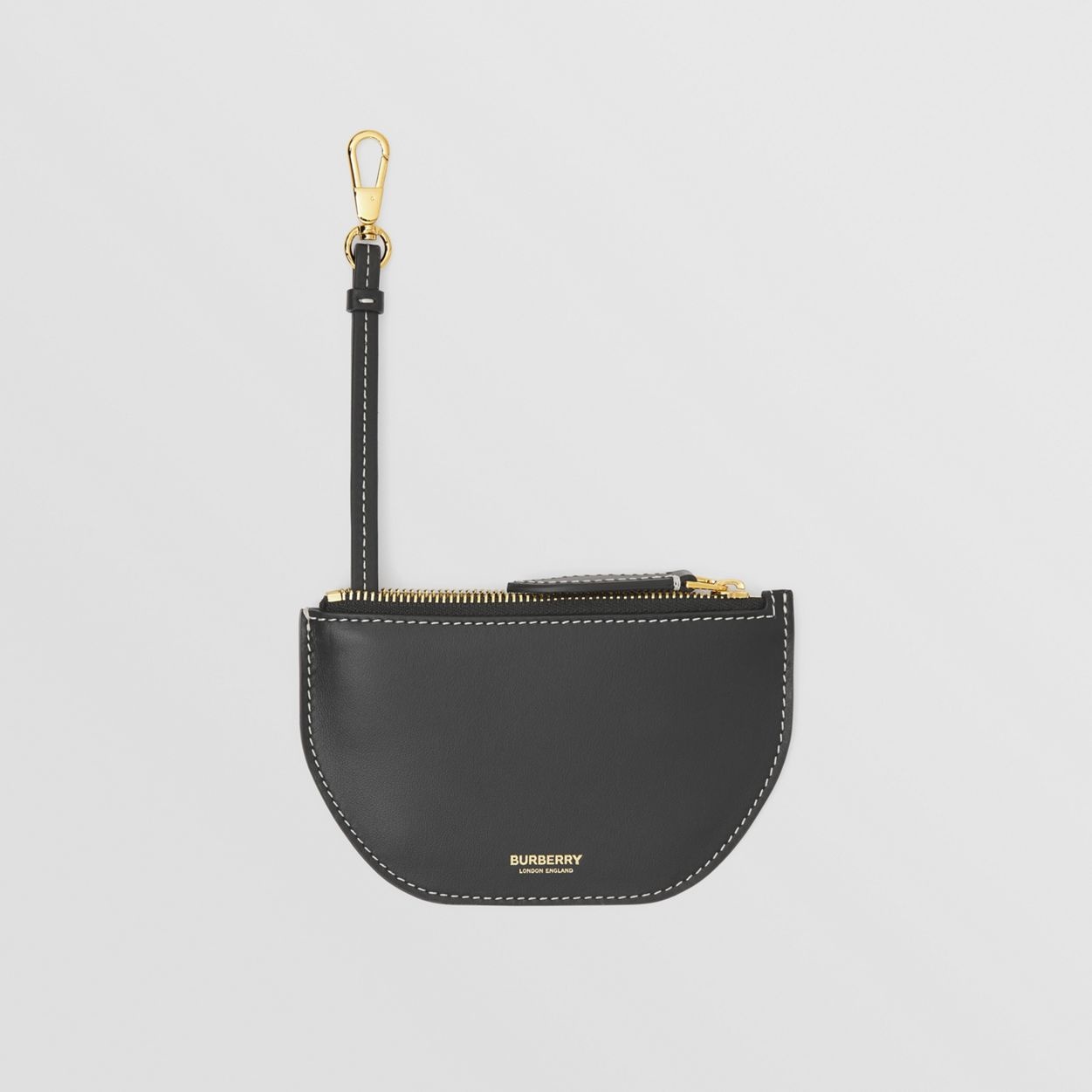 Topstitched Leather Olympia Coin Case - 3