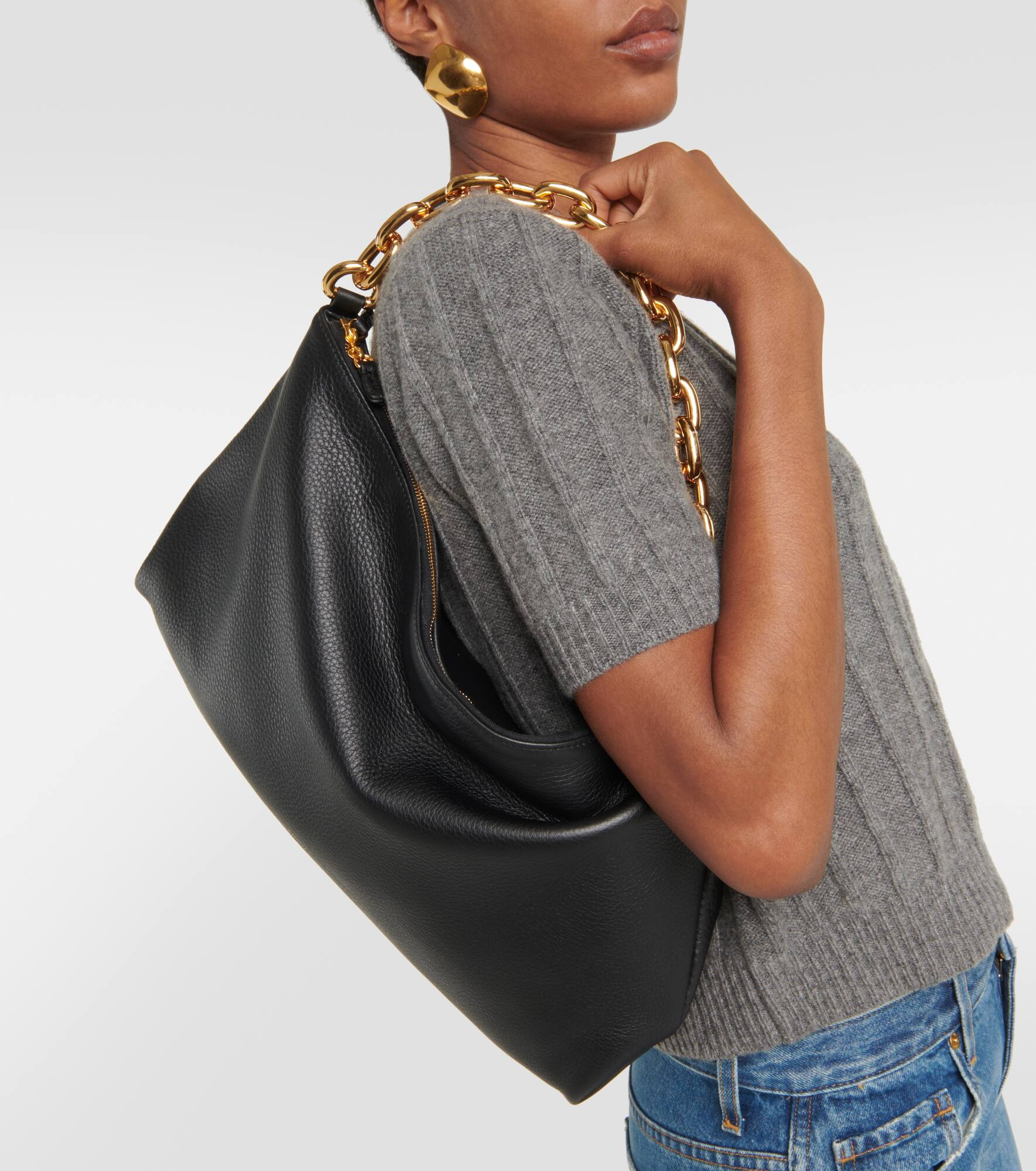 Olivia Medium leather shoulder bag - 6