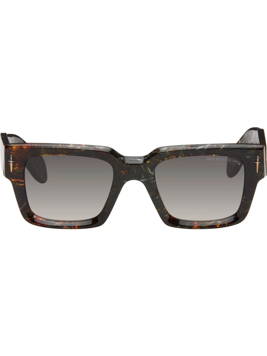 Brown & Black The Great Frog Edition Titan Square Sunglasses - 1