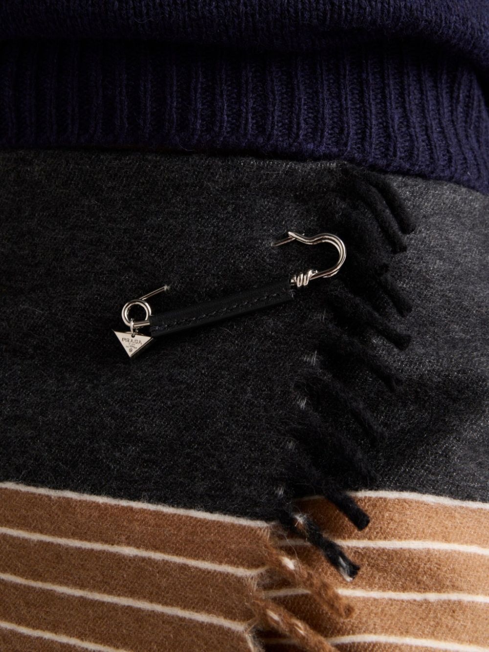 two-tone cashmere miniskirt - 5